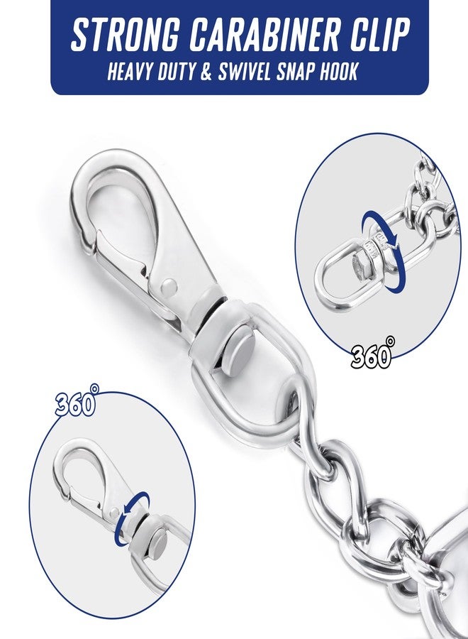 DEYACE Leash Backup with Dual Clasps Prong Collar Safety Clip Stainless Steel Dog Safety Clip Collars and No Pull Harness Connectors - Image 4